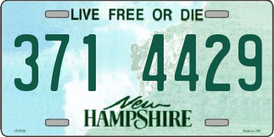 NH license plate 3714429