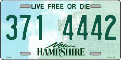 NH license plate 3714442