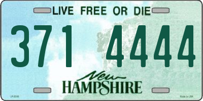 NH license plate 3714444