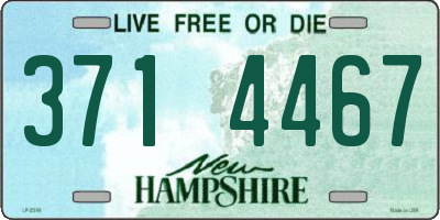 NH license plate 3714467