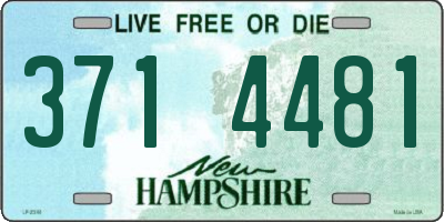 NH license plate 3714481