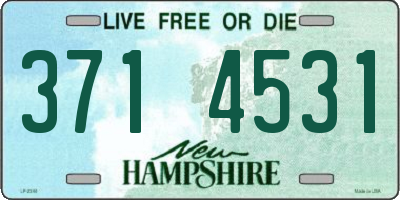 NH license plate 3714531