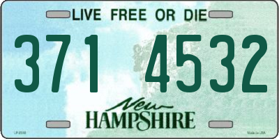 NH license plate 3714532