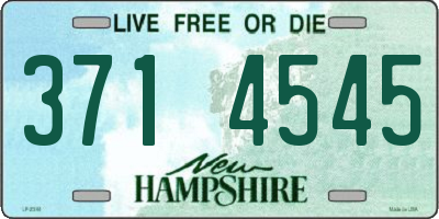 NH license plate 3714545