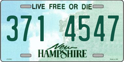 NH license plate 3714547