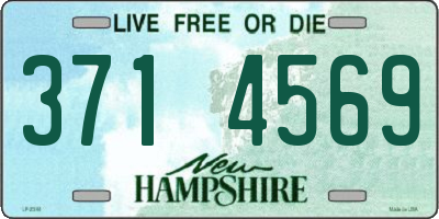 NH license plate 3714569