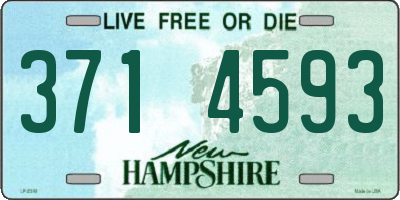 NH license plate 3714593
