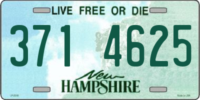 NH license plate 3714625