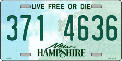 NH license plate 3714636