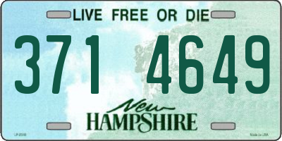 NH license plate 3714649