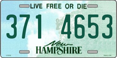 NH license plate 3714653