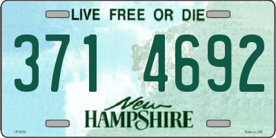 NH license plate 3714692