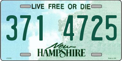 NH license plate 3714725