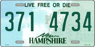 NH license plate 3714734