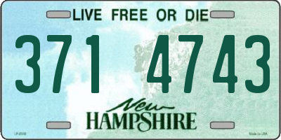 NH license plate 3714743