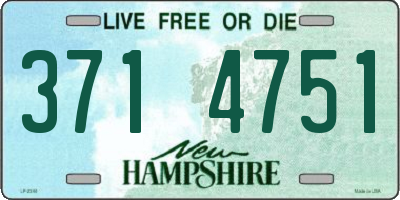 NH license plate 3714751