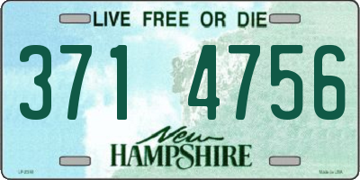 NH license plate 3714756