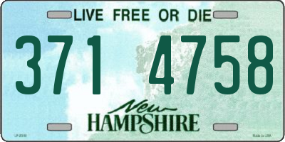 NH license plate 3714758