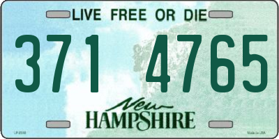 NH license plate 3714765