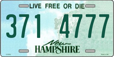 NH license plate 3714777