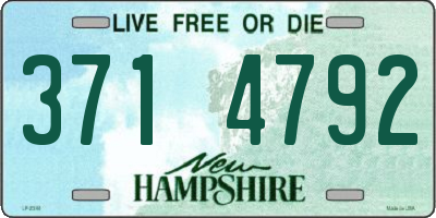 NH license plate 3714792