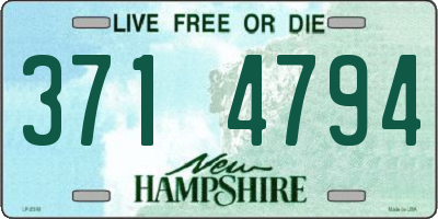 NH license plate 3714794