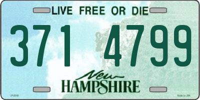 NH license plate 3714799