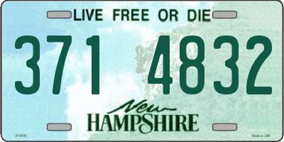 NH license plate 3714832