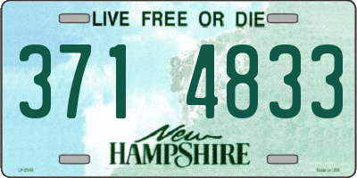 NH license plate 3714833