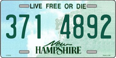 NH license plate 3714892