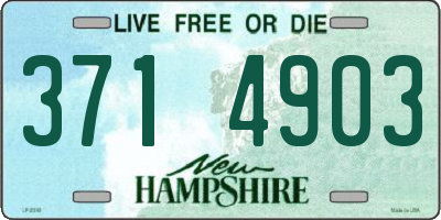 NH license plate 3714903