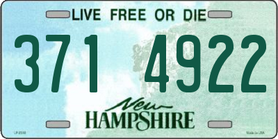 NH license plate 3714922