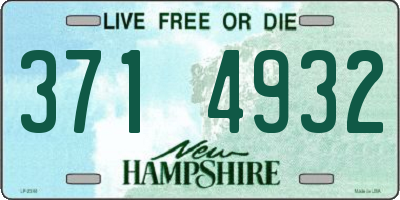 NH license plate 3714932