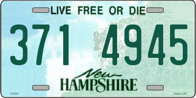 NH license plate 3714945