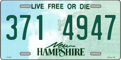 NH license plate 3714947