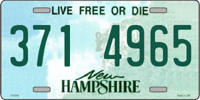 NH license plate 3714965