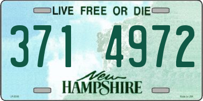 NH license plate 3714972
