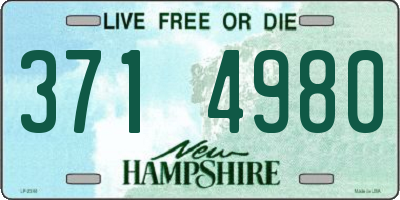 NH license plate 3714980