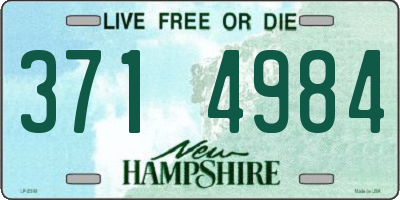 NH license plate 3714984