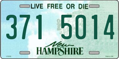 NH license plate 3715014