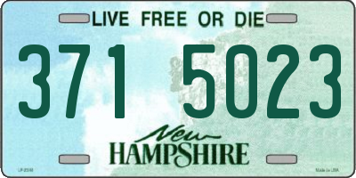 NH license plate 3715023