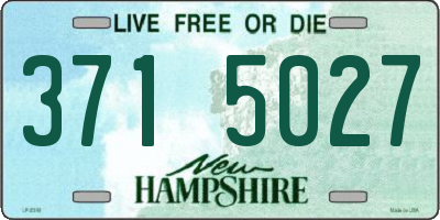 NH license plate 3715027
