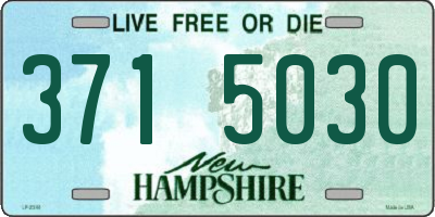 NH license plate 3715030