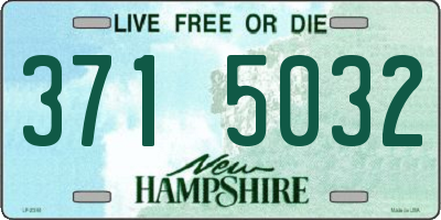 NH license plate 3715032