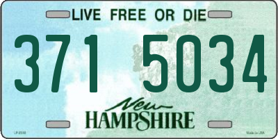 NH license plate 3715034