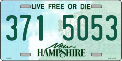 NH license plate 3715053