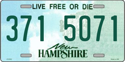NH license plate 3715071