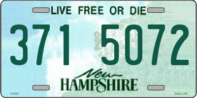 NH license plate 3715072