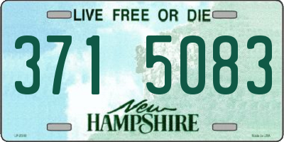 NH license plate 3715083