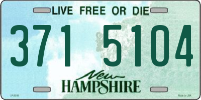 NH license plate 3715104
